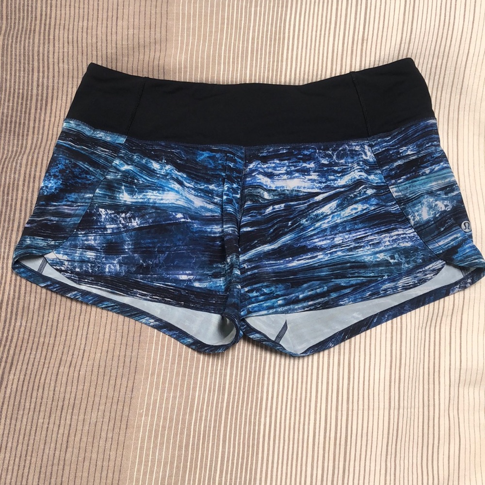 Blue Lululemon Running Shorts